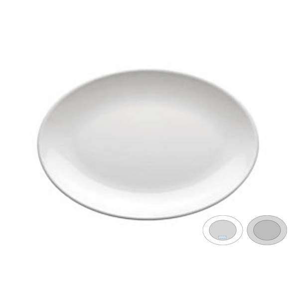 Oval Plates White Melamine